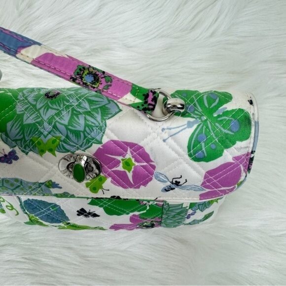 Vera Bradley Sateen Nicole Butterfly Floral Print Top Handle Satchel Handbag - Picture 14 of 15